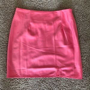 Pink Princess Polly Silk Mini Skirt